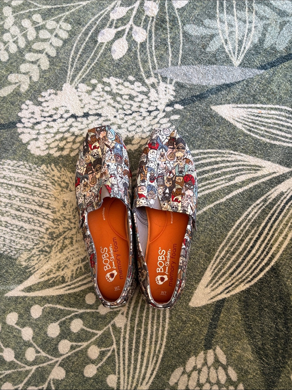 Skechers BOBS Slip-On Shoes in Red, Blue, Brown, White